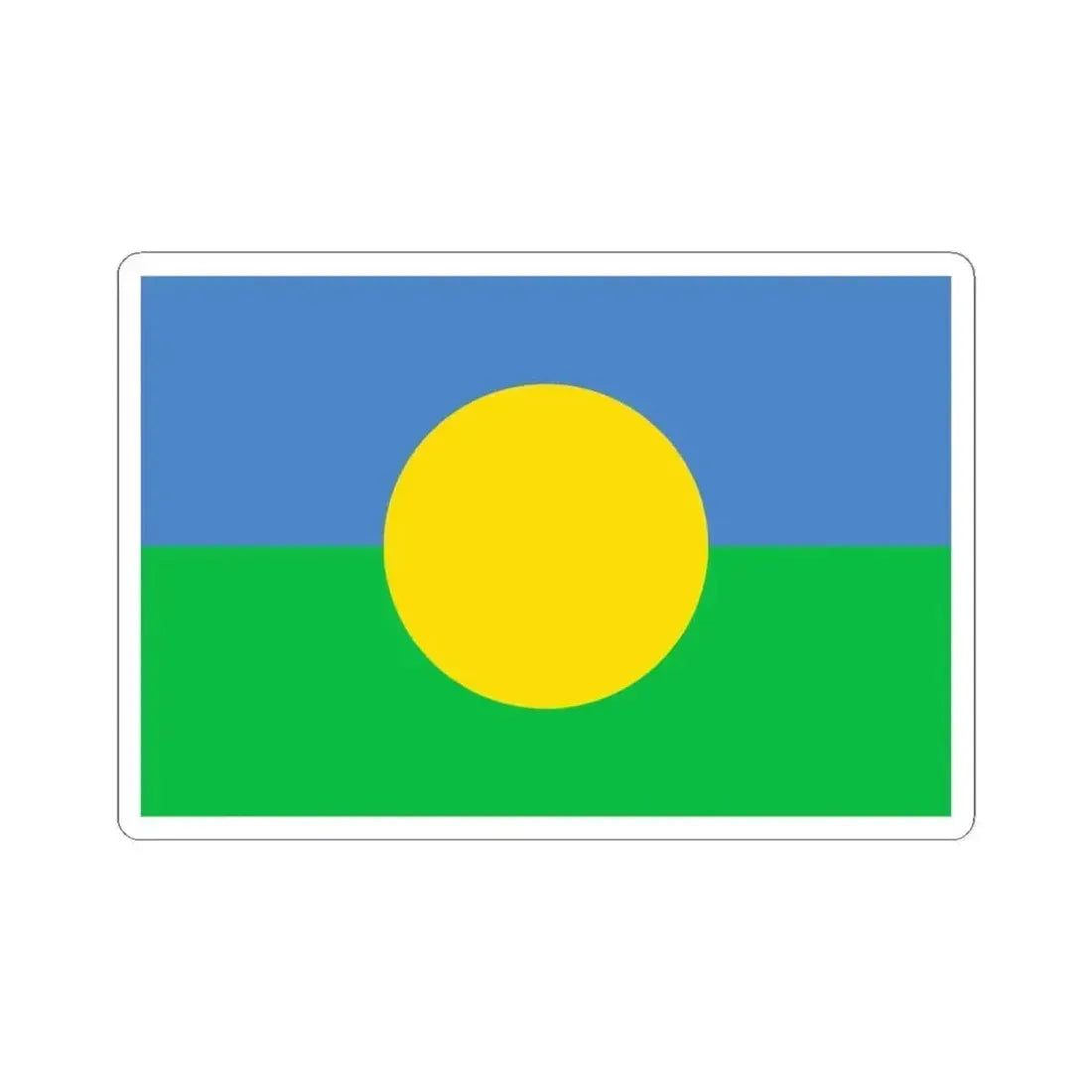 Bandera del pueblo Mbya Guarani de Yyryapu (Argentina) STICKER Vinyl Kiss-Cut Decal 4 Inch White - The Sticker Space