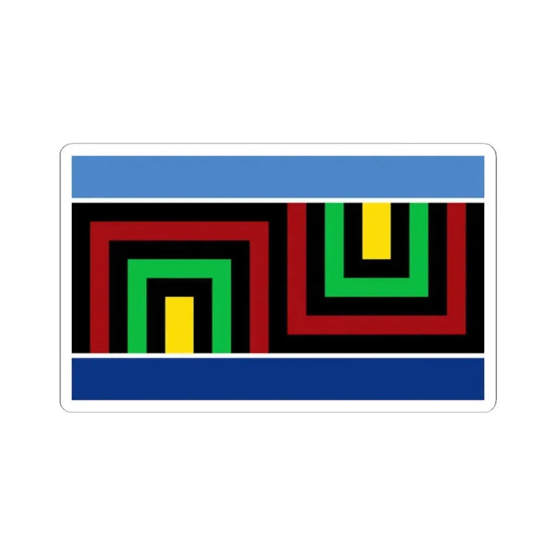 Bandera del pueblo Qom (Argentina) STICKER Vinyl Kiss-Cut Decal 2 Inch White - The Sticker Space