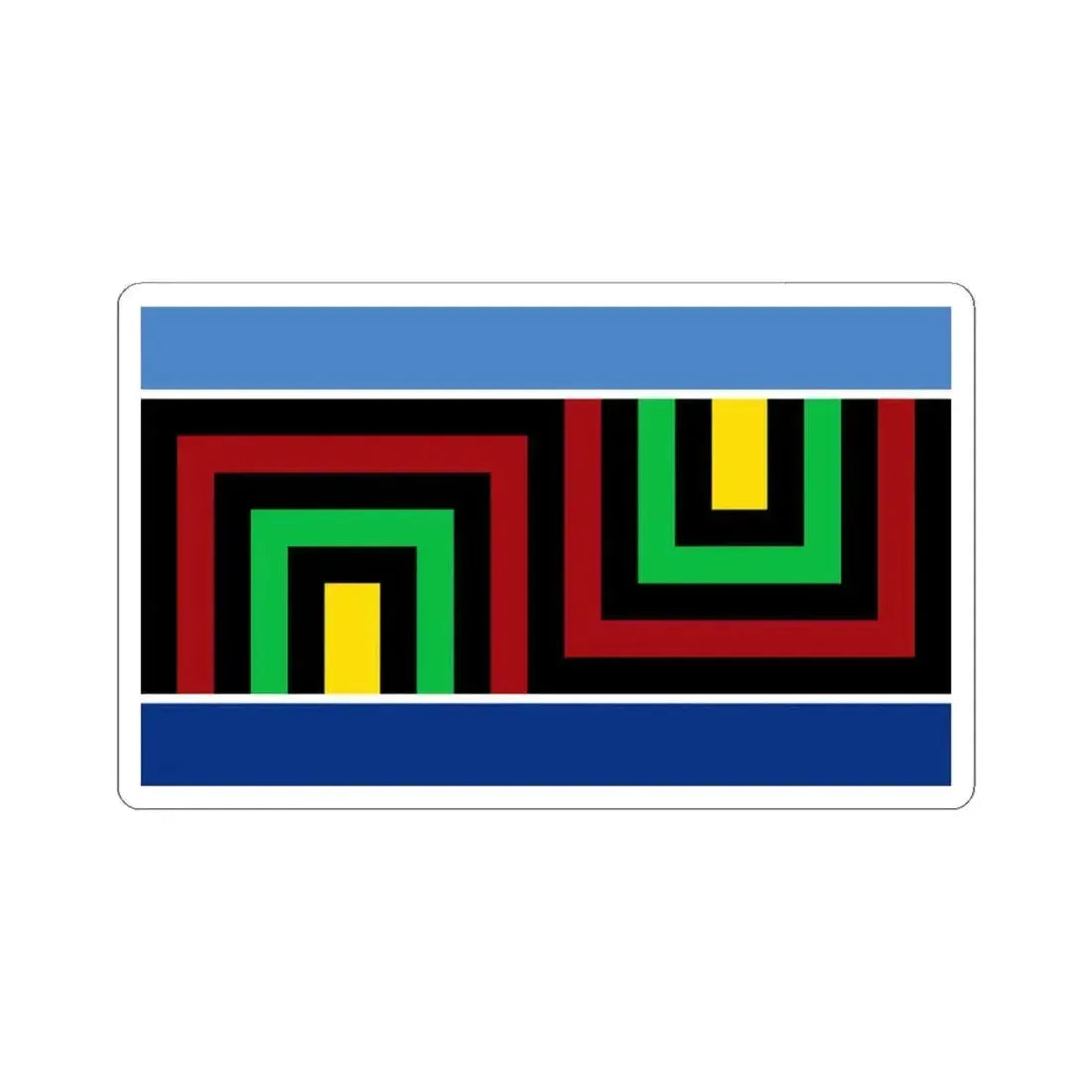 Bandera del pueblo Qom (Argentina) STICKER Vinyl Kiss-Cut Decal 4 Inch White - The Sticker Space