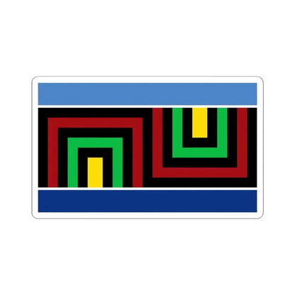 Bandera del pueblo Qom (Argentina) STICKER Vinyl Kiss-Cut Decal 4 Inch White - The Sticker Space