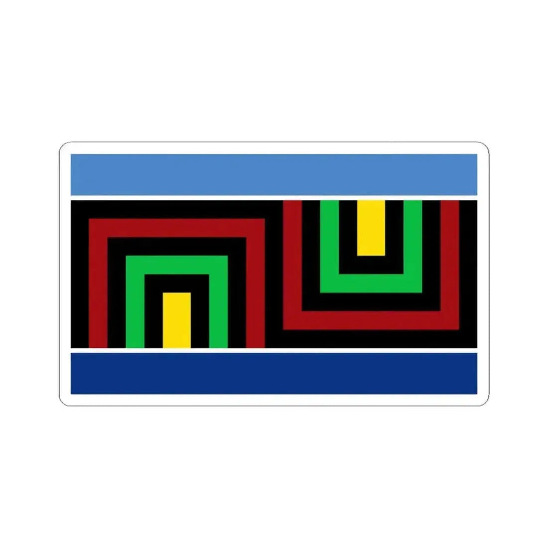 Bandera del pueblo Qom (Argentina) STICKER Vinyl Kiss-Cut Decal 6 Inch White - The Sticker Space