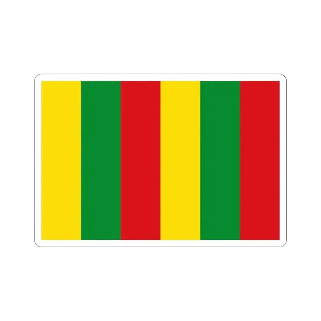 Bandera del pueblo Qom tricolor (Argentina) STICKER Vinyl Kiss-Cut Decal 2 Inch White - The Sticker Space