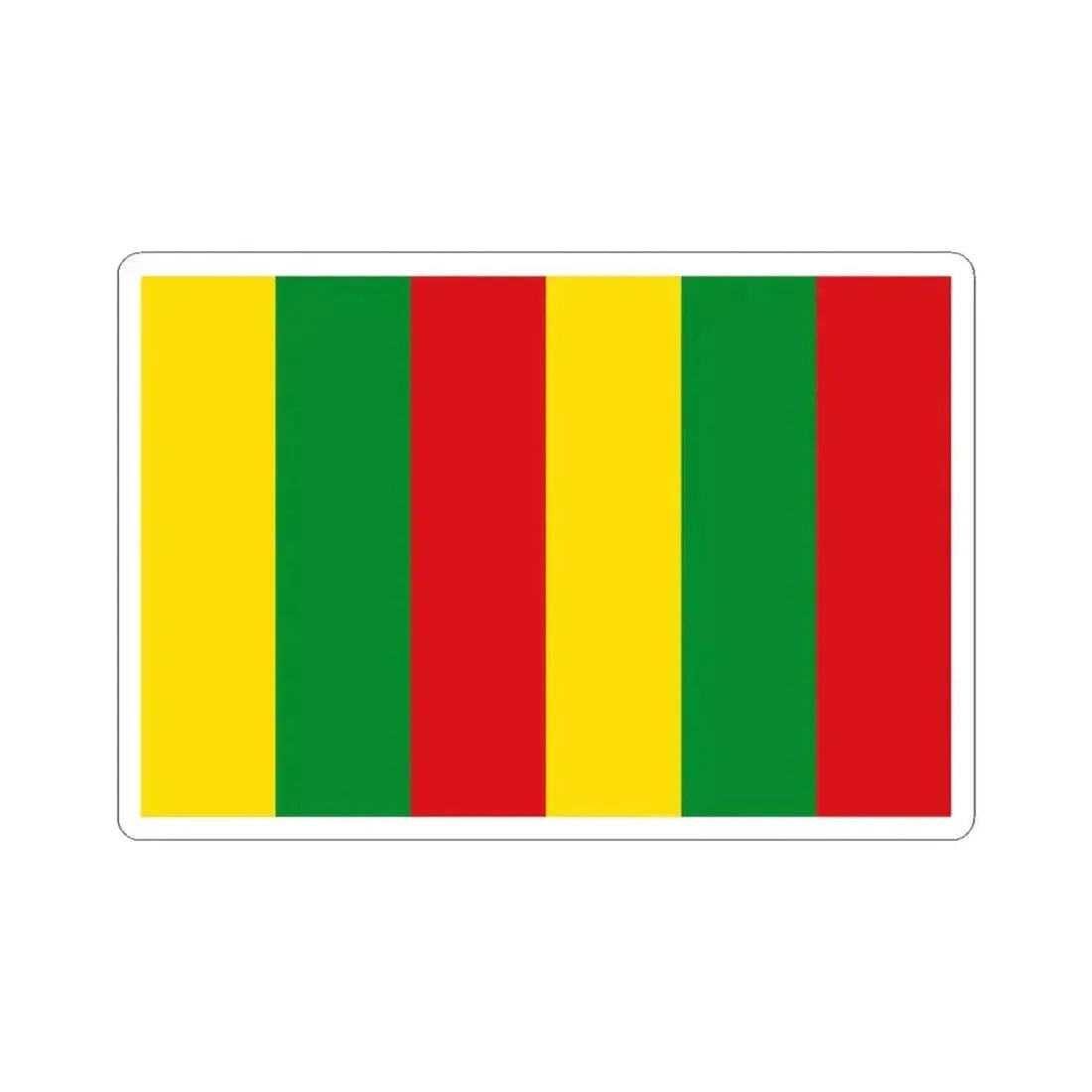 Bandera del pueblo Qom tricolor (Argentina) STICKER Vinyl Kiss-Cut Decal 3 Inch White - The Sticker Space