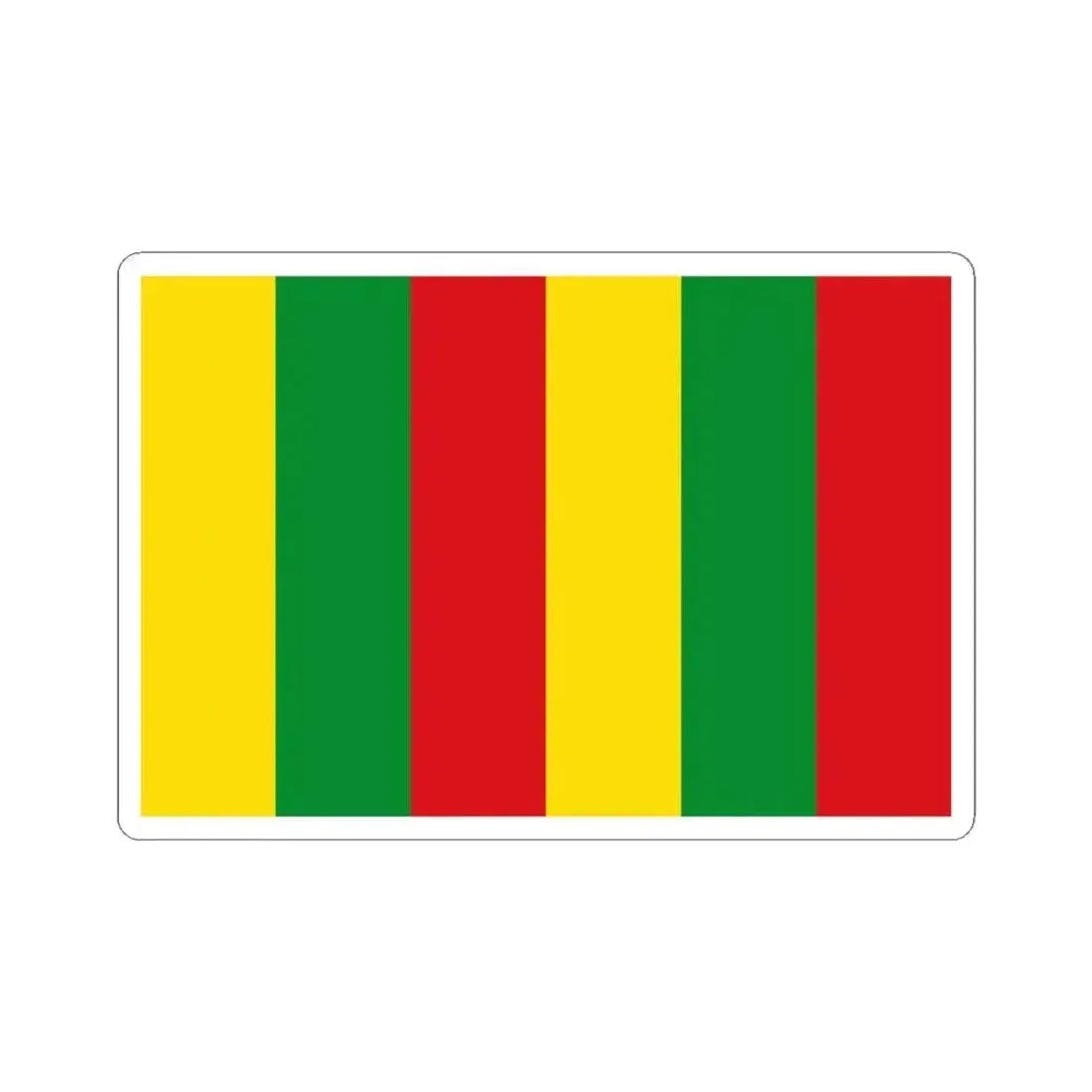 Bandera del pueblo Qom tricolor (Argentina) STICKER Vinyl Kiss-Cut Decal 4 Inch White - The Sticker Space