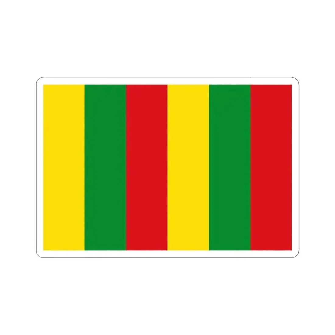 Bandera del pueblo Qom tricolor (Argentina) STICKER Vinyl Kiss-Cut Decal 6 Inch White - The Sticker Space