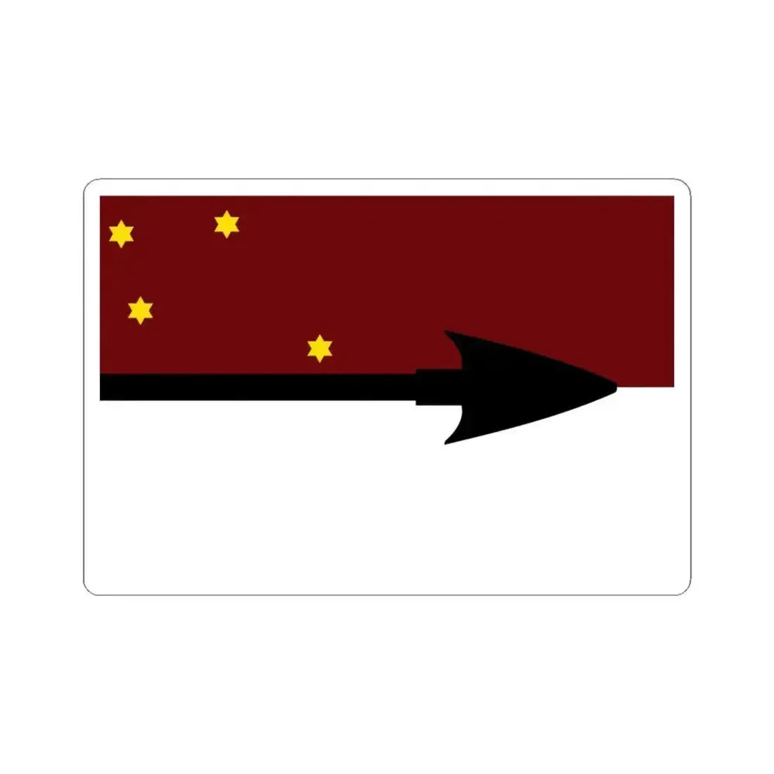 Bandera del pueblo Selknam (Argentina) STICKER Vinyl Kiss-Cut Decal 4 Inch White - The Sticker Space