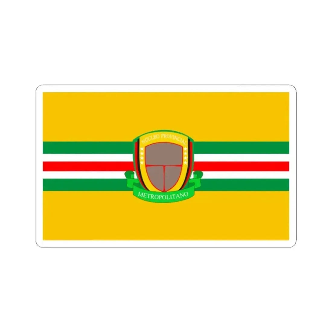 Bandera Nucleo Provincial Desarrollo Metropolitano (Colombia) STICKER Vinyl Kiss-Cut Decal 2 Inch White - The Sticker Space