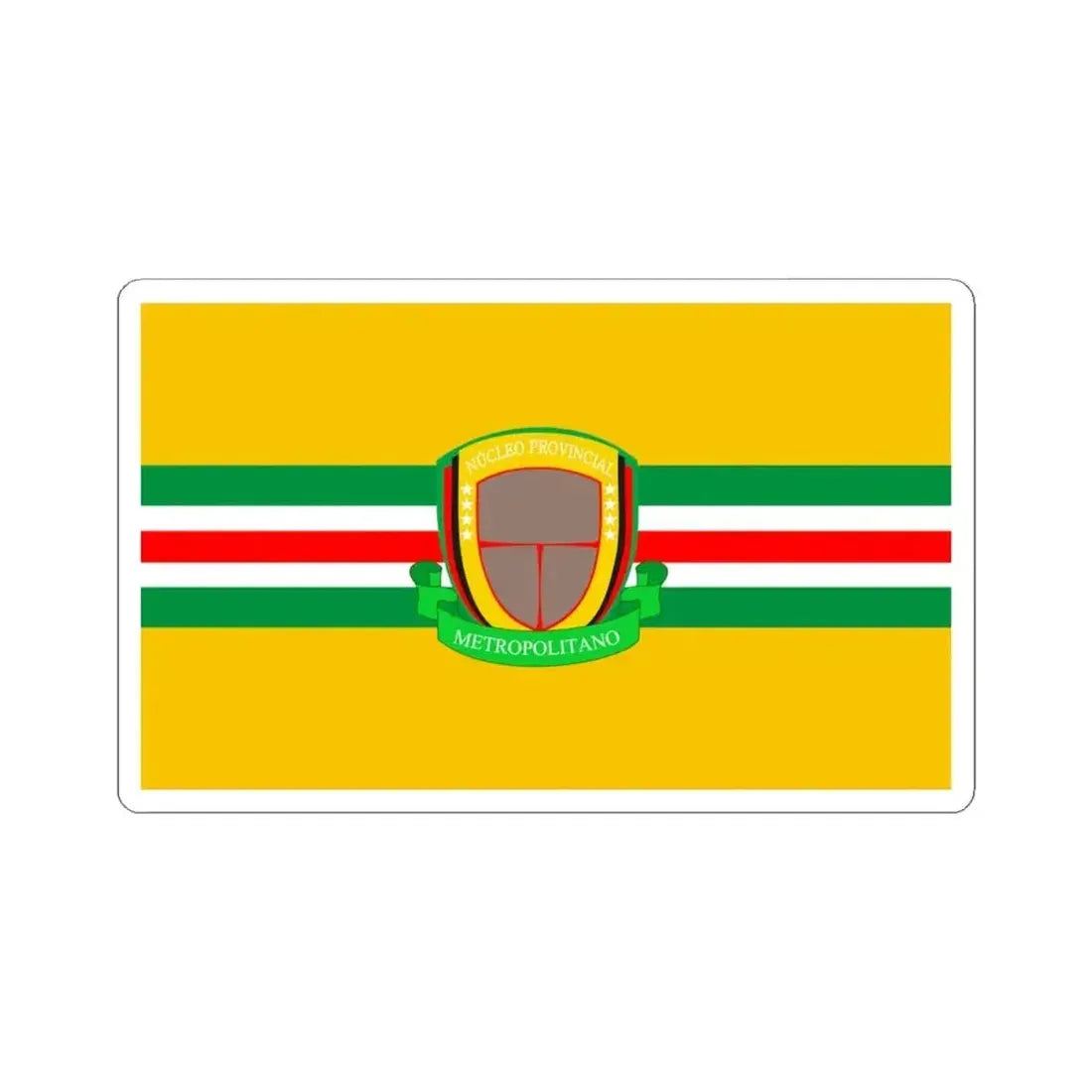 Bandera Nucleo Provincial Desarrollo Metropolitano (Colombia) STICKER Vinyl Kiss-Cut Decal 4 Inch White - The Sticker Space