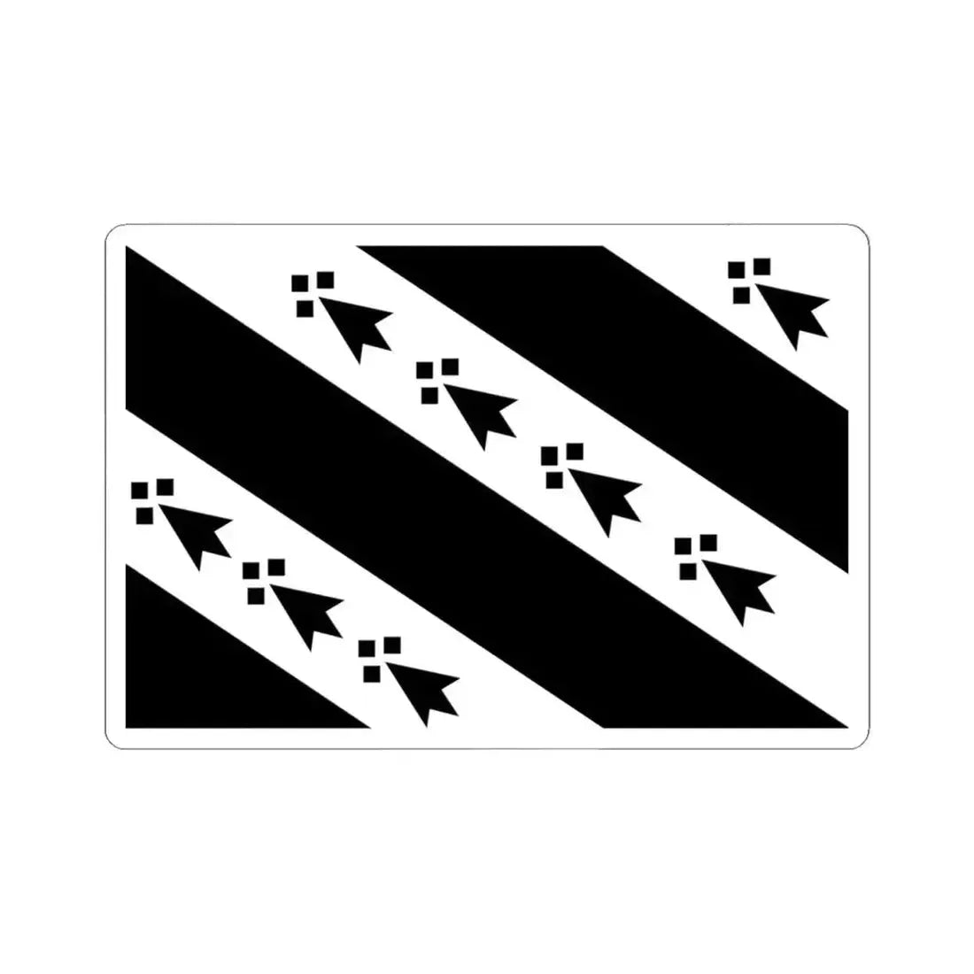 Bandera Pays Rennes (Belgium) STICKER Vinyl Kiss-Cut Decal 4 Inch White - The Sticker Space