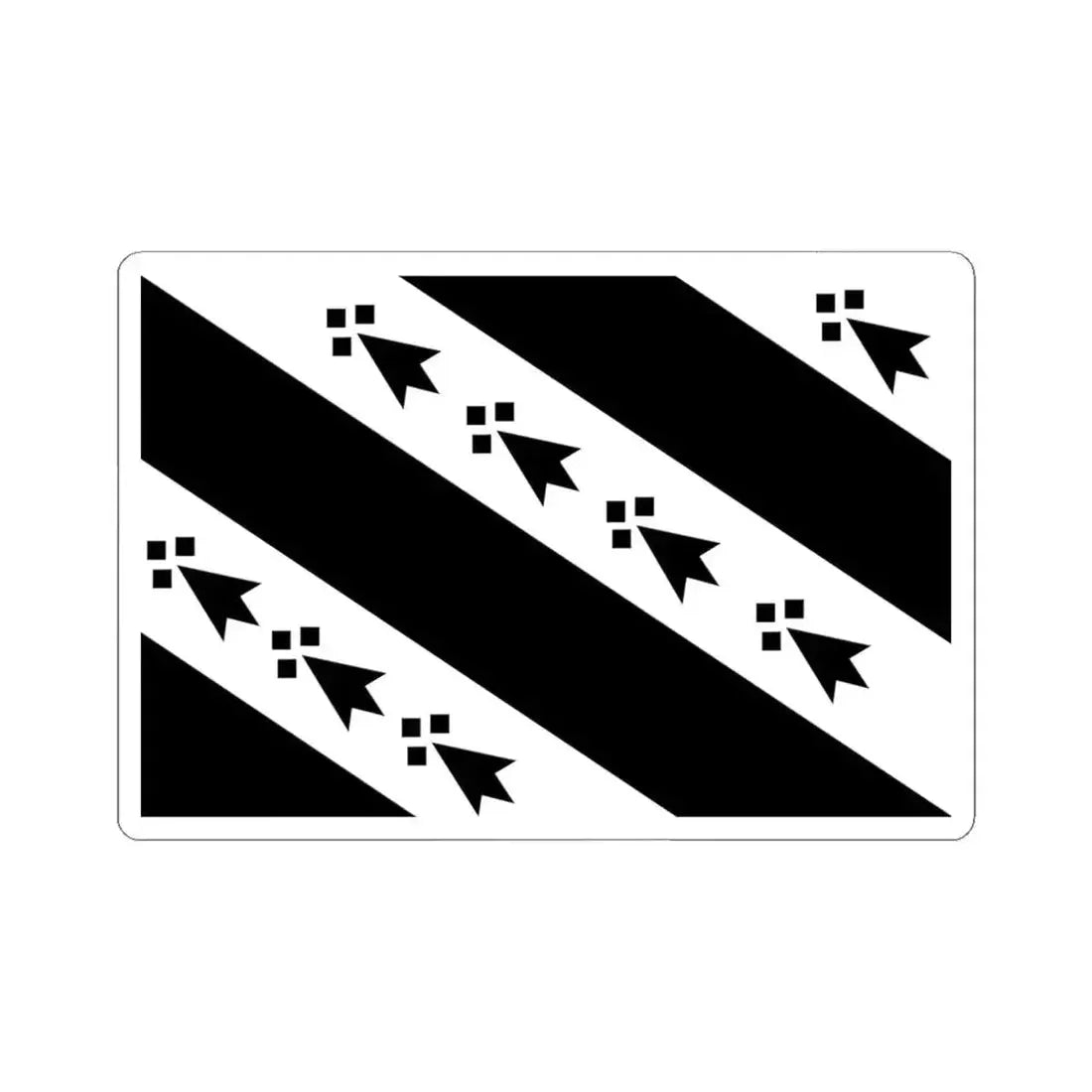 Bandera Pays Rennes (Belgium) STICKER Vinyl Kiss-Cut Decal 6 Inch White - The Sticker Space