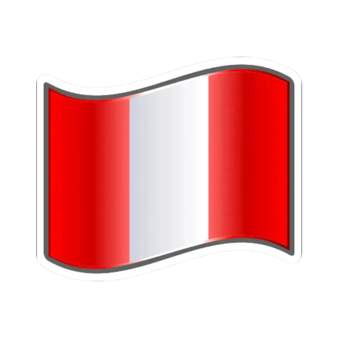 Bandera Peru (Peru) STICKER Vinyl Kiss-Cut Decal 2 Inch White - The Sticker Space