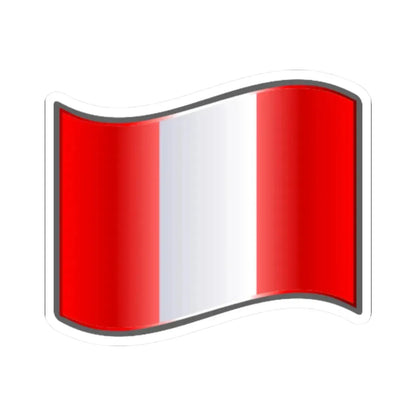 Bandera Peru (Peru) STICKER Vinyl Kiss-Cut Decal 2 Inch White - The Sticker Space
