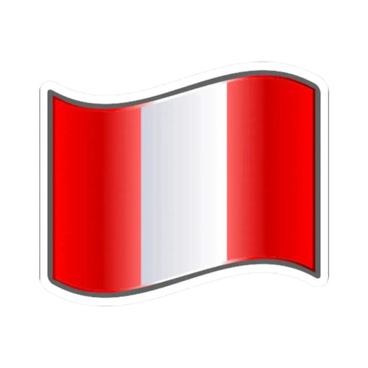 Bandera Peru (Peru) STICKER Vinyl Kiss-Cut Decal 2 Inch White - The Sticker Space