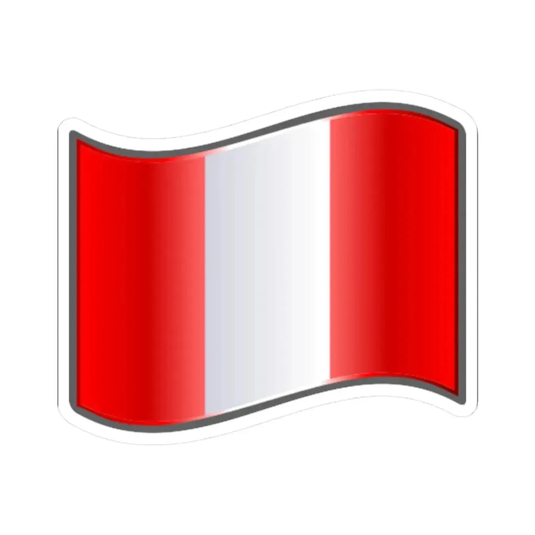 Bandera Peru (Peru) STICKER Vinyl Kiss-Cut Decal 3 Inch White - The Sticker Space