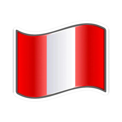 Bandera Peru (Peru) STICKER Vinyl Kiss-Cut Decal 3 Inch White - The Sticker Space