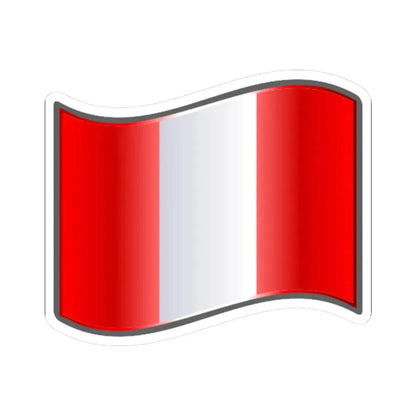 Bandera Peru (Peru) STICKER Vinyl Kiss-Cut Decal 4 Inch White - The Sticker Space