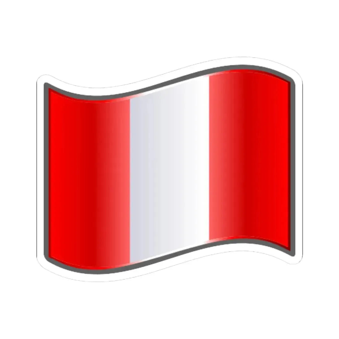 Bandera Peru (Peru) STICKER Vinyl Kiss-Cut Decal 6 Inch White - The Sticker Space