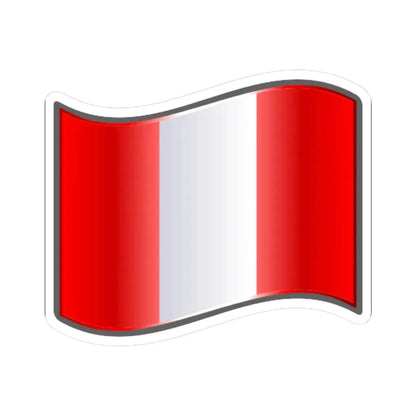 Bandera Peru (Peru) STICKER Vinyl Kiss-Cut Decal 6 Inch White - The Sticker Space