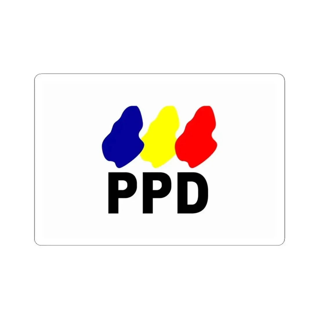 Bandera ppd (Chile) STICKER Vinyl Kiss-Cut Decal 4 Inch White - The Sticker Space