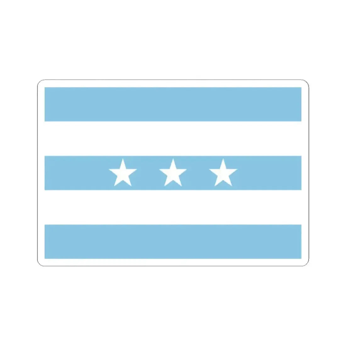 Bandera Provincia Guayas (Ecuador) STICKER Vinyl Kiss-Cut Decal 2 Inch White - The Sticker Space