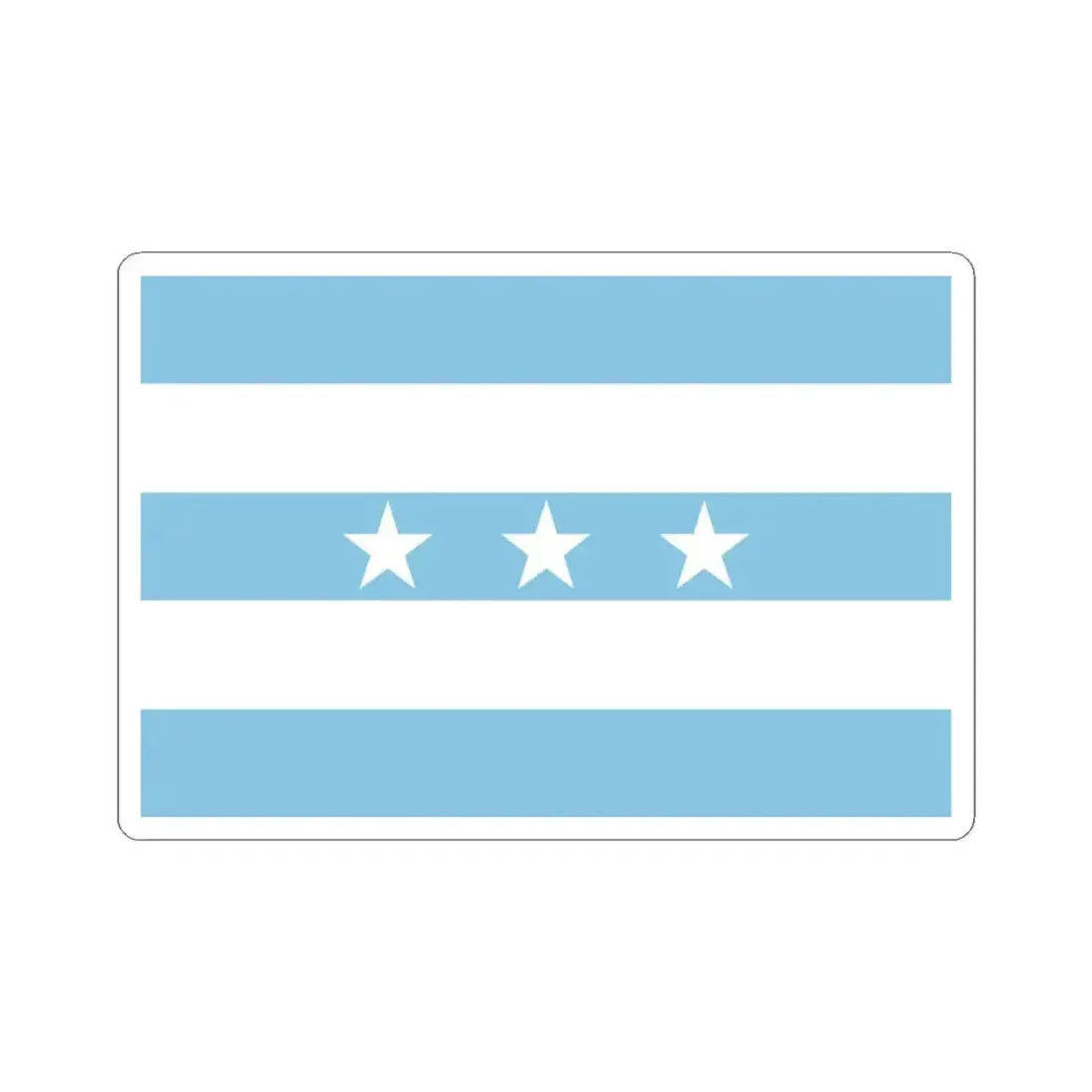 Bandera Provincia Guayas (Ecuador) STICKER Vinyl Kiss-Cut Decal 3 Inch White - The Sticker Space