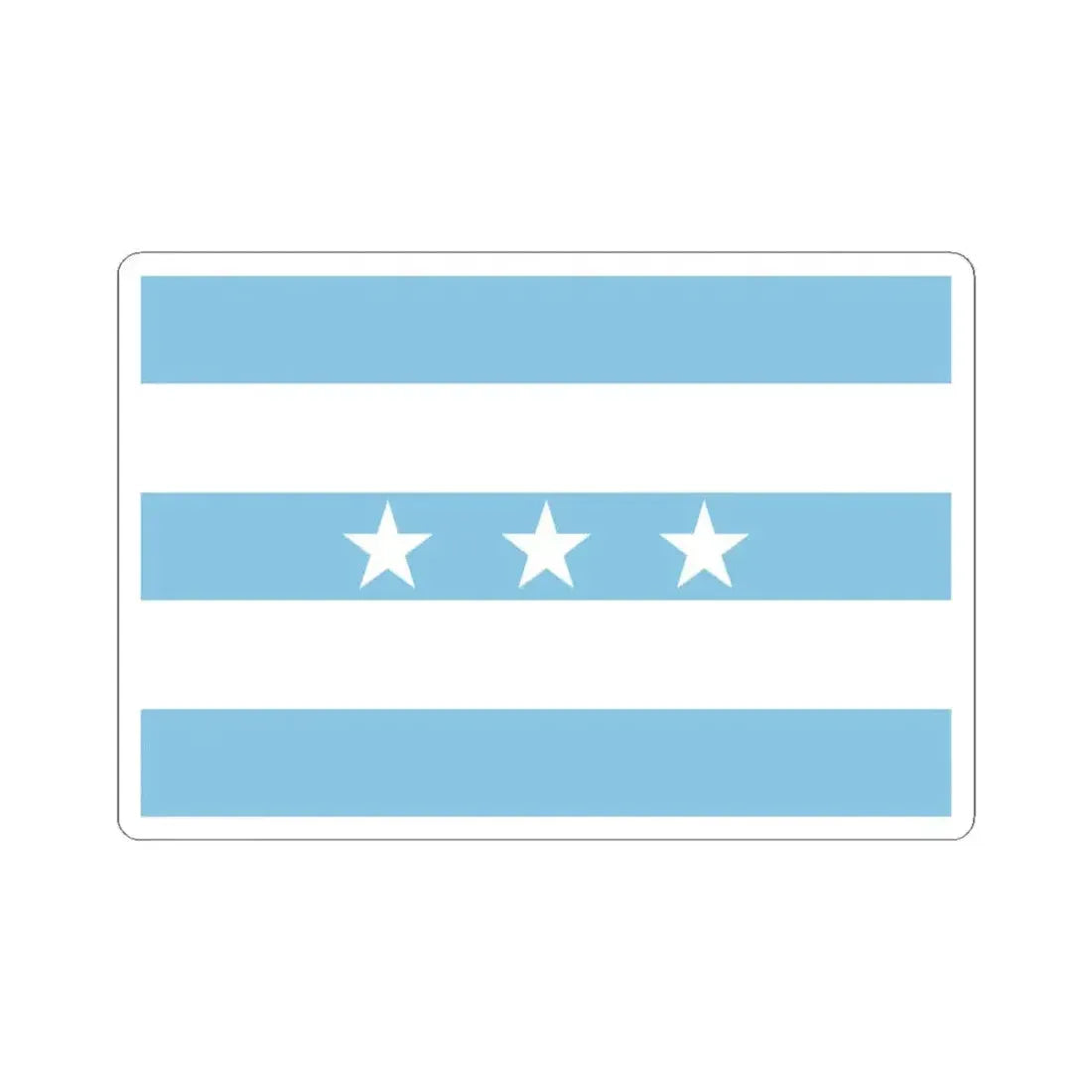 Bandera Provincia Guayas (Ecuador) STICKER Vinyl Kiss-Cut Decal 4 Inch White - The Sticker Space