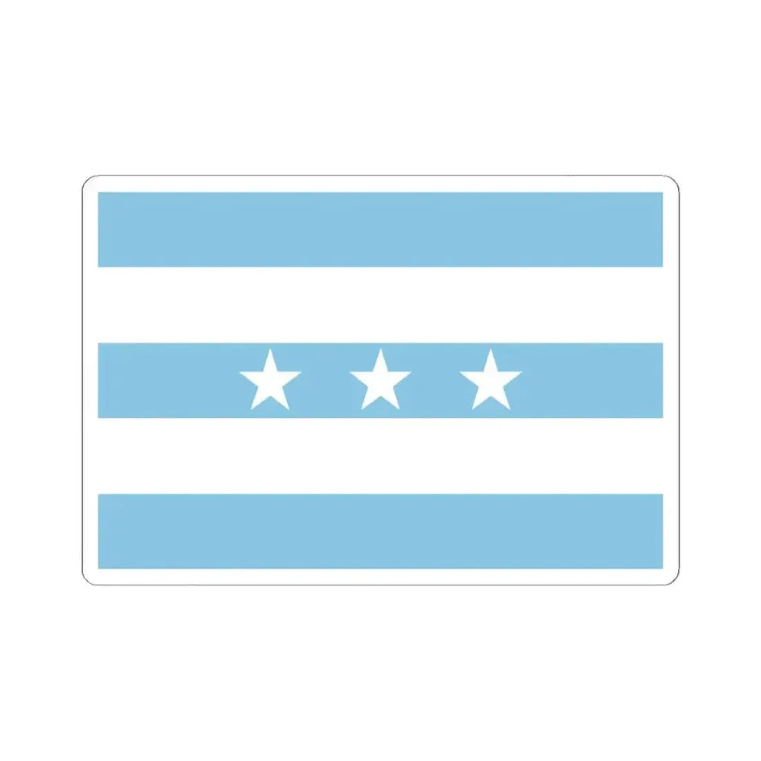 Bandera Provincia Guayas (Ecuador) STICKER Vinyl Kiss-Cut Decal 6 Inch White - The Sticker Space