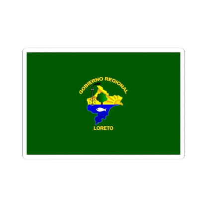 Bandera Region Loreto (Peru) STICKER Vinyl Kiss-Cut Decal 4 Inch White - The Sticker Space