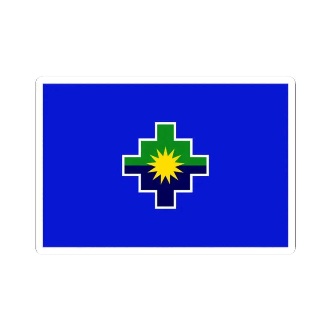 Bandera Region Puno (Peru) STICKER Vinyl Kiss-Cut Decal 2 Inch White - The Sticker Space