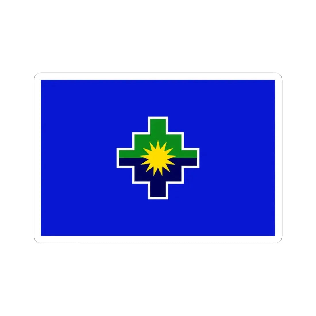 Bandera Region Puno (Peru) STICKER Vinyl Kiss-Cut Decal 3 Inch White - The Sticker Space