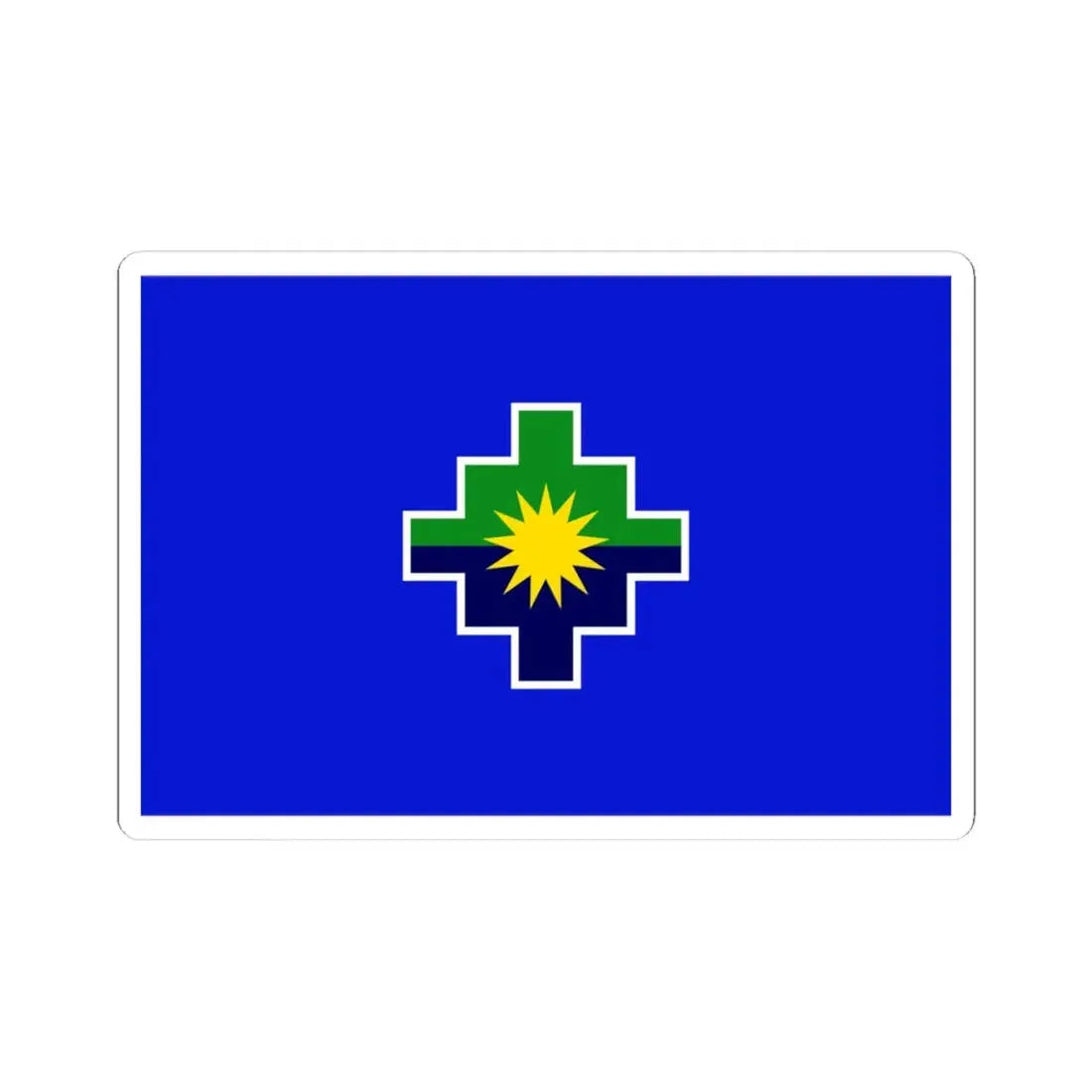 Bandera Region Puno (Peru) STICKER Vinyl Kiss-Cut Decal 4 Inch White - The Sticker Space