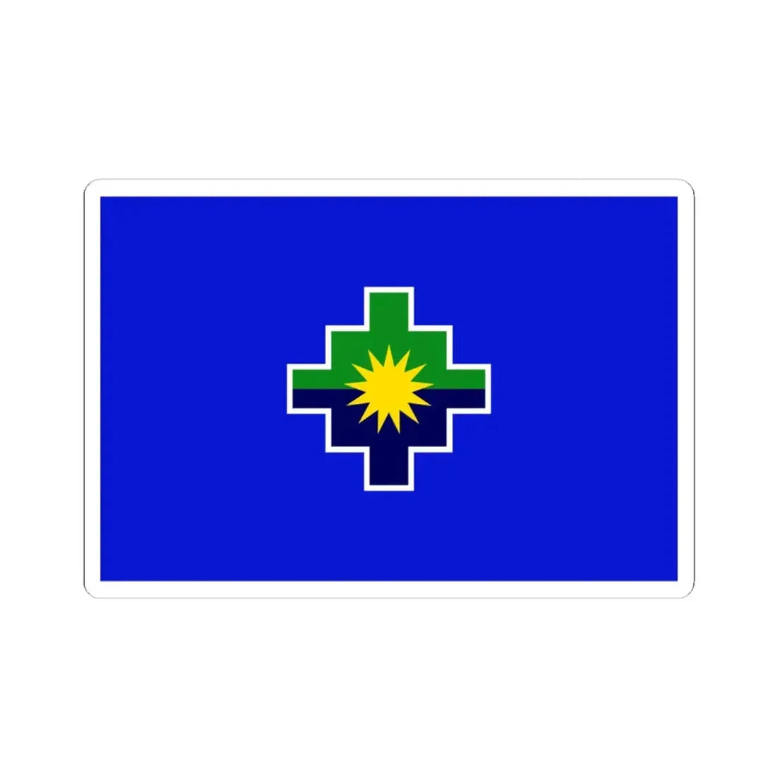 Bandera Region Puno (Peru) STICKER Vinyl Kiss-Cut Decal 6 Inch White - The Sticker Space