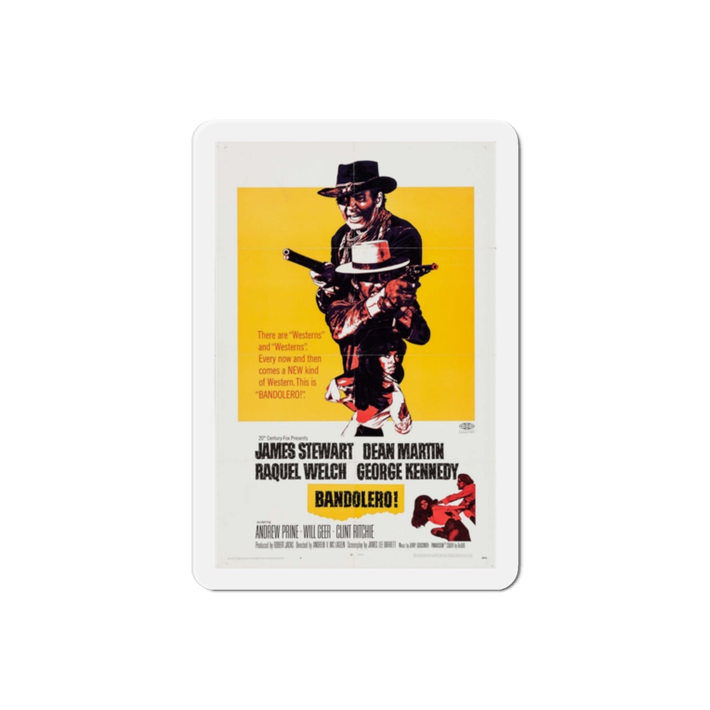 Bandolero 1968 Movie Poster Die-Cut Magnet-2 Inch-The Sticker Space