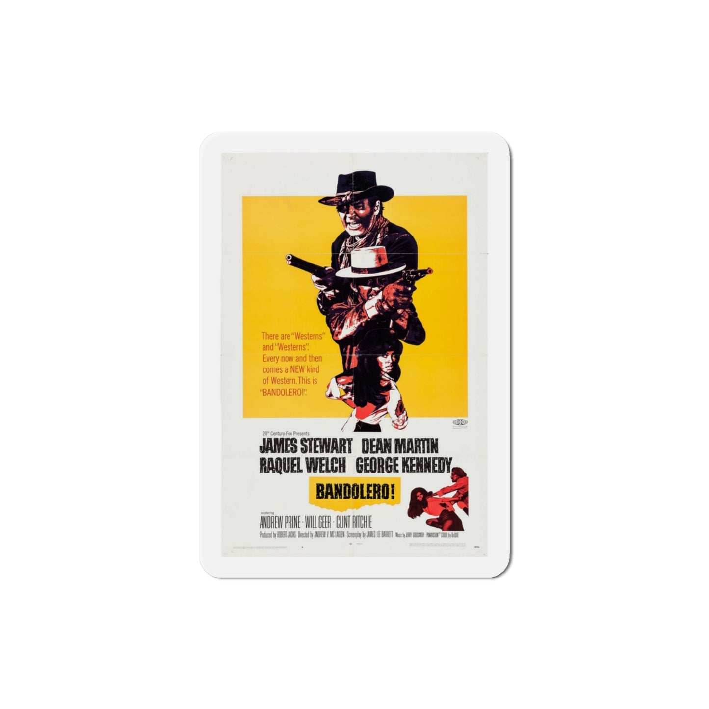 Bandolero 1968 Movie Poster Die-Cut Magnet-3 Inch-The Sticker Space