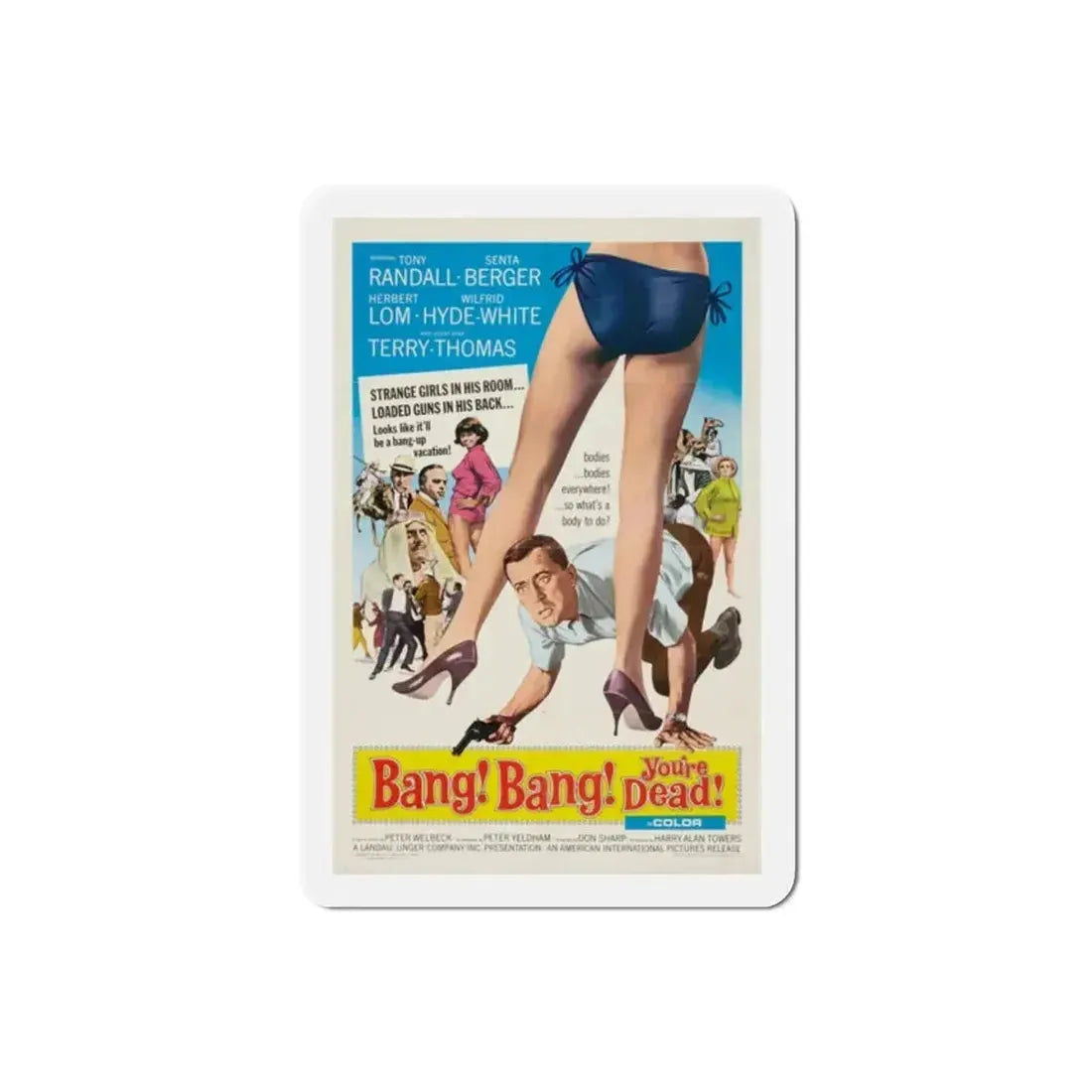 Bang Bang You're Dead 1966 Movie Poster Refrigerator Magnet - The Sticker Space