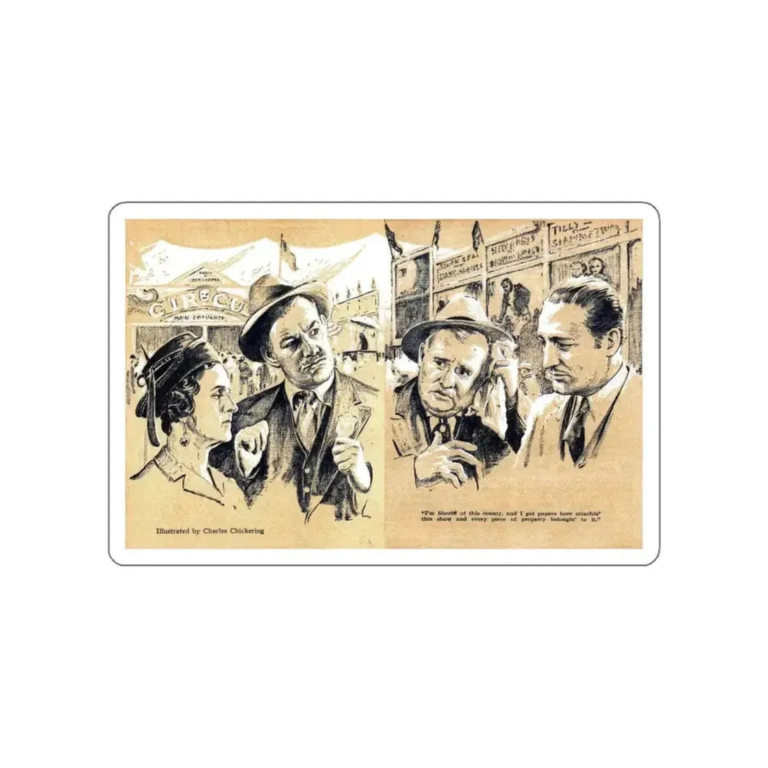 Bang It Out of Town (2), Blue Book Magazine, May 1940 (Magazine Illustration) STICKER Vinyl Die-Cut Decal - The Sticker Space