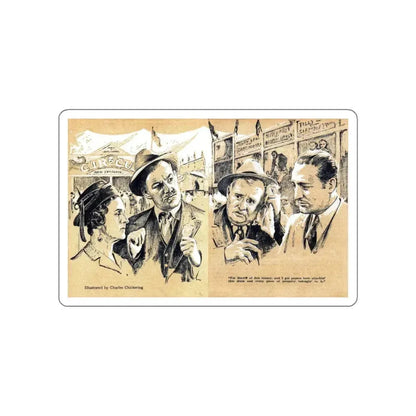 Bang It Out of Town (2), Blue Book Magazine, May 1940 (Magazine Illustration) STICKER Vinyl Die-Cut Decal White Die-Cut 5 Inch - The Sticker Space