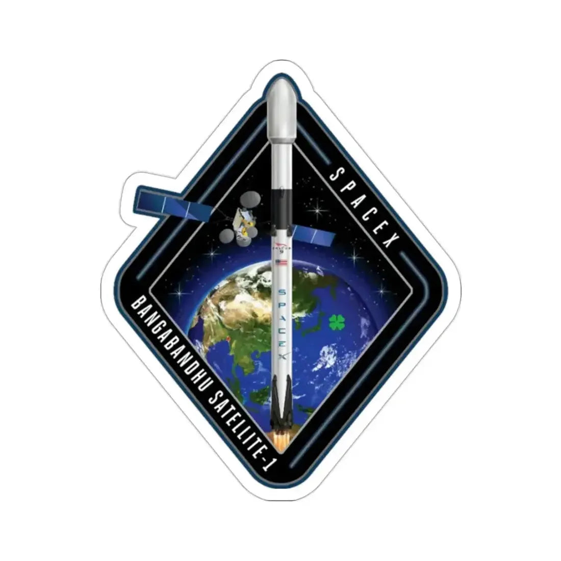 Bangabandhu-1 (SpaceX) STICKER Vinyl Die-Cut Decal - The Sticker Space