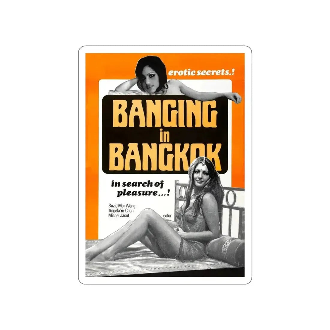BANGING IN BANGKOK 1976 Movie Poster STICKER Vinyl Die-Cut Decal - The Sticker Space