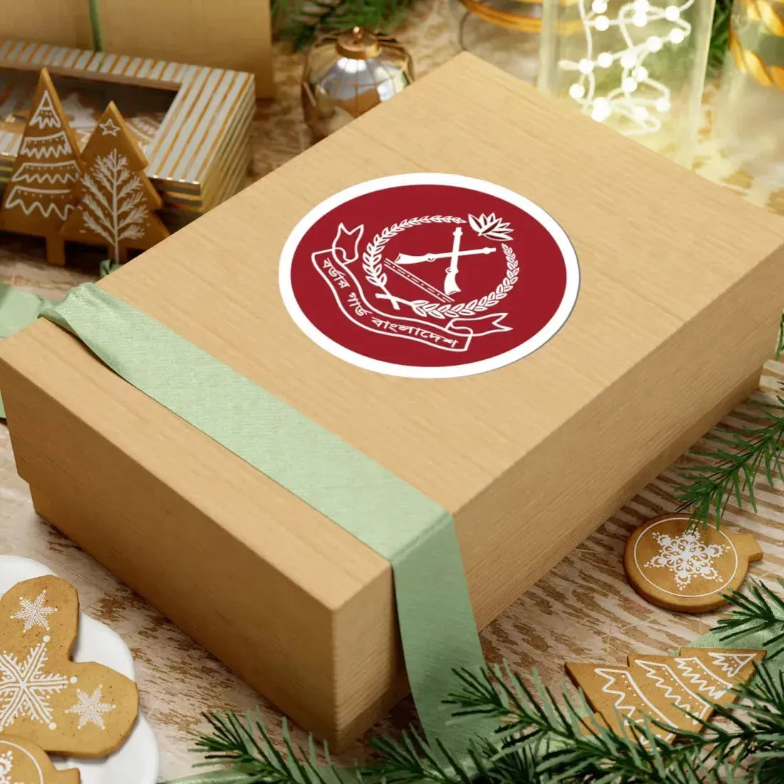 বরডর গরড বলদশর মনগরম (Bangladesh) (Coat of Arms) STICKER Vinyl Kiss-Cut Decal - The Sticker Space