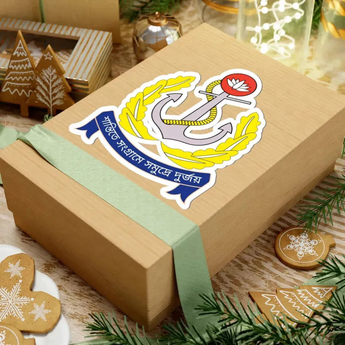 বলদশ নবহনর মনগরম (Bangladesh) (Coat of Arms) STICKER Vinyl Kiss-Cut Decal - The Sticker Space