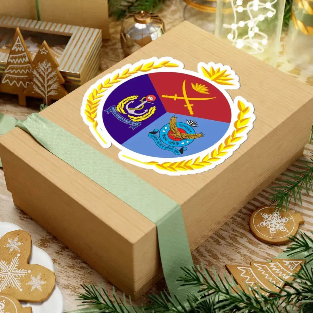 বলদশ সশসতর বহনর পরতক (Bangladesh) (Coat of Arms) STICKER Vinyl Kiss-Cut Decal - The Sticker Space