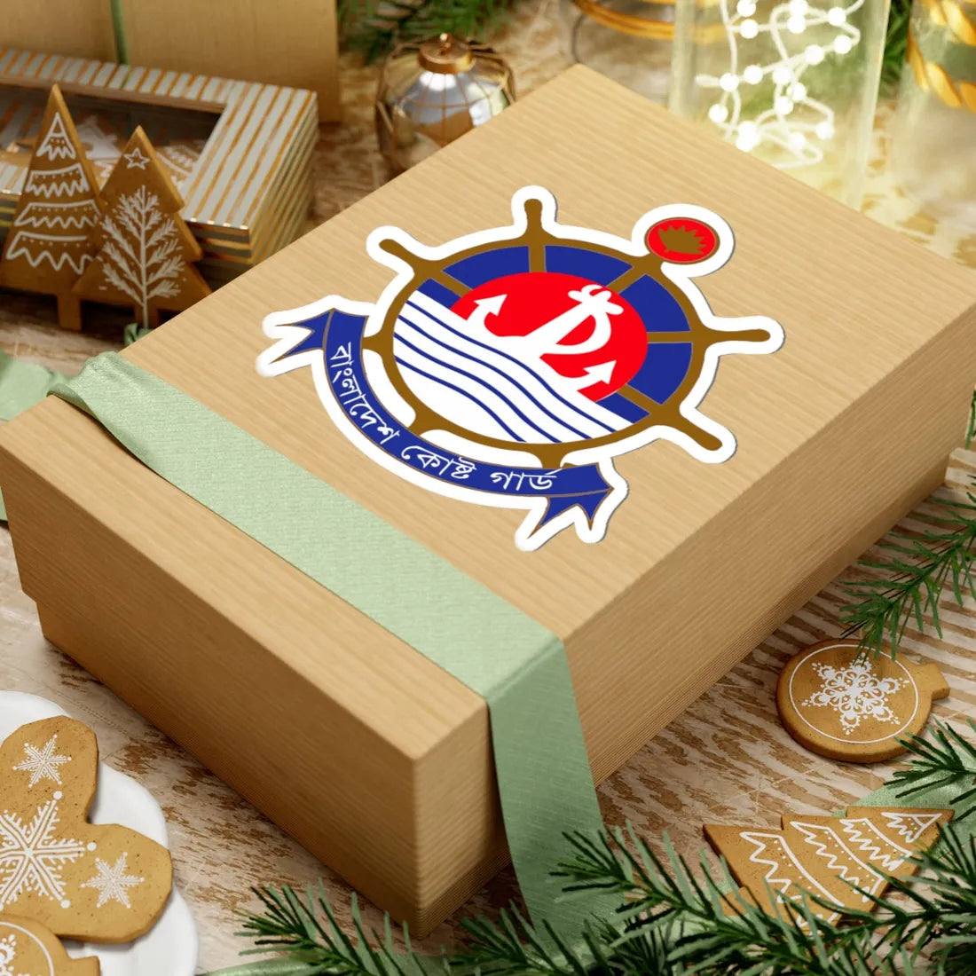 বলদশ কসট গরডর পরতক (Bangladesh) (Coat of Arms) STICKER Vinyl Kiss-Cut Decal - The Sticker Space