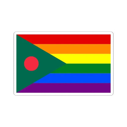 Bangladesh LGBT rainbow flag (Bangladesh) STICKER Vinyl Kiss-Cut Decal 2 Inch White - The Sticker Space