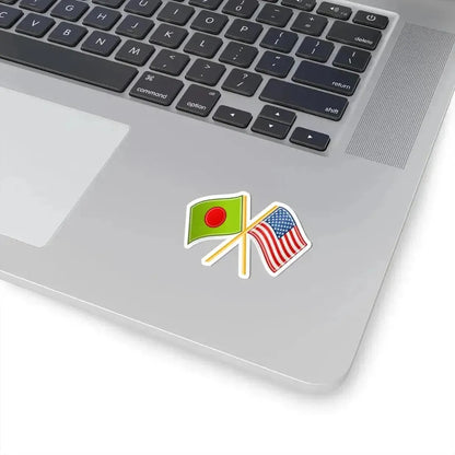 Bangladeshi and U.S. flags (Bangladesh) STICKER Vinyl Kiss-Cut Decal - The Sticker Space