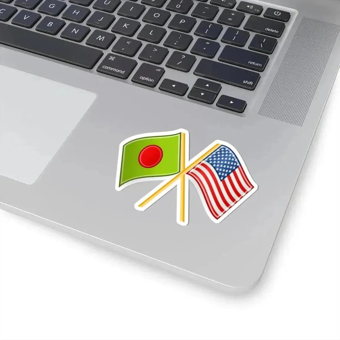 Bangladeshi and U.S. flags (Bangladesh) STICKER Vinyl Kiss-Cut Decal - The Sticker Space