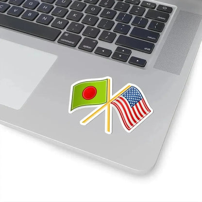 Bangladeshi and U.S. flags (Bangladesh) STICKER Vinyl Kiss-Cut Decal - The Sticker Space