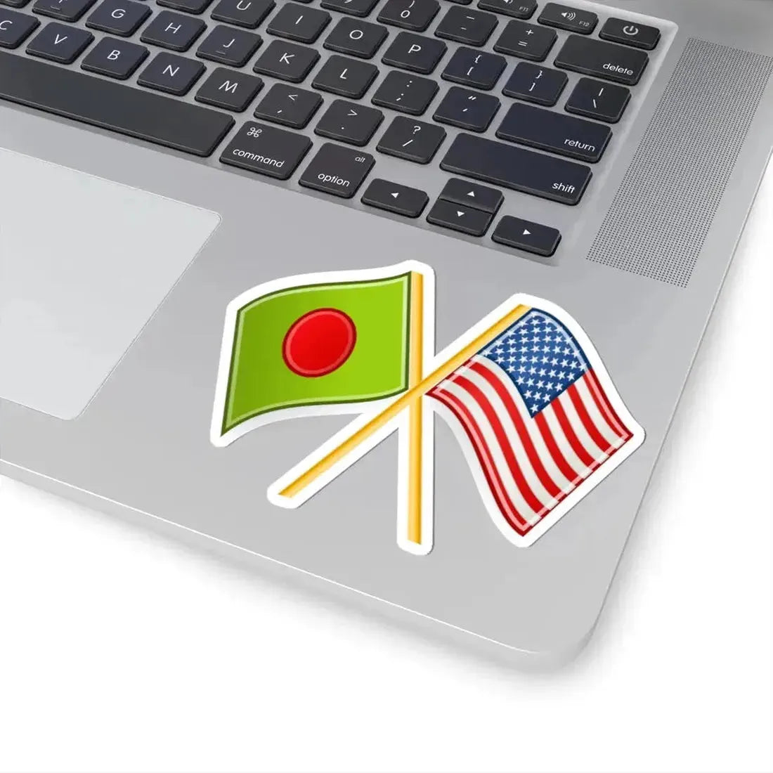 Bangladeshi and U.S. flags (Bangladesh) STICKER Vinyl Kiss-Cut Decal - The Sticker Space