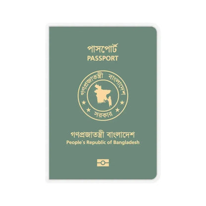 Bangladeshi E-Passport - STICKER Vinyl Kiss-Cut Decal 3 Inch Transparent - The Sticker Space