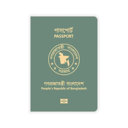 Bangladeshi E-Passport - STICKER Vinyl Kiss-Cut Decal 4 Inch Transparent - The Sticker Space